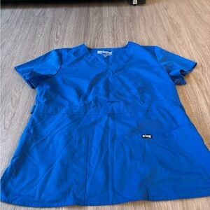 Grey's Anatomy Royal Blue Women's Scrub Top